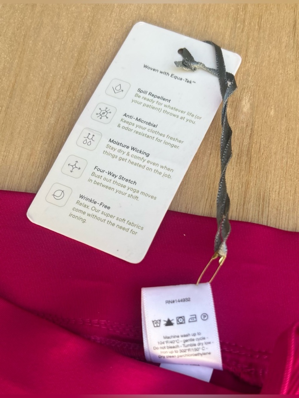 Mandala Vibrant Raspberry Pink Utility Jogger Scrubs Pockets NWT Workwear Active - Picture 7 of 13